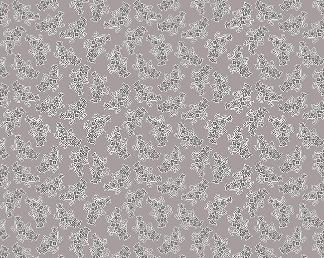 Tecido Stitch Bouquet Floral Cinza | Riley Blake