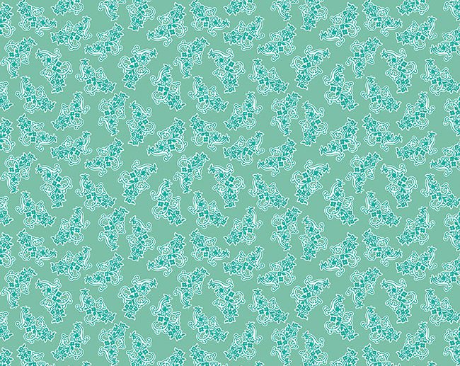Tecido Stitch Bouquet Floral Mar Vidro | Riley Blake