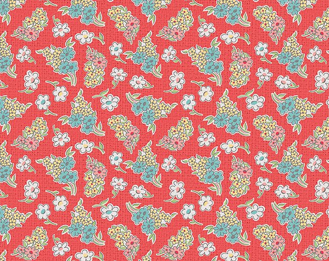 Tecido Stitch Floral Cayenne | Riley Blake