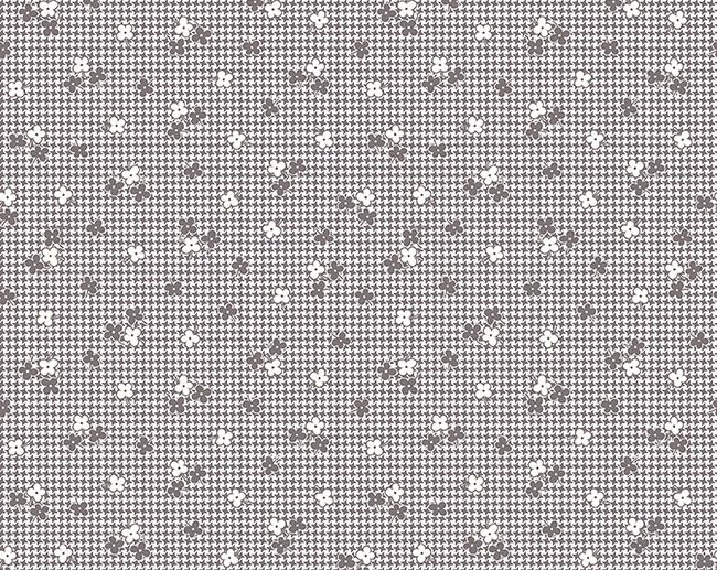 Tecido Stitch Pied de Poule Floral Aço | Riley Blake