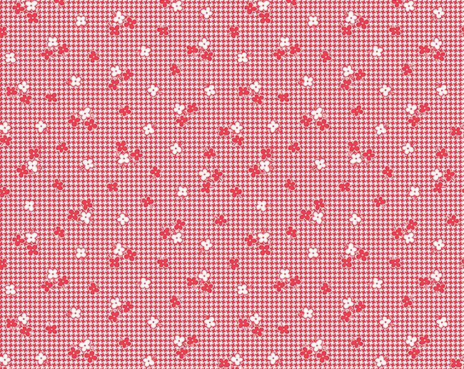 Tecido Stitch Pied de Poule Floral Cayenne | Riley Blake