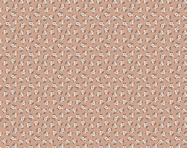 Tecido Stitch Rosas Floral Noz Moscada | Riley Blake