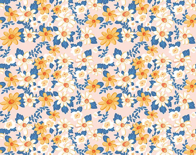 Tecido Summer Picnic Main Floral Rosa | Riley Blake