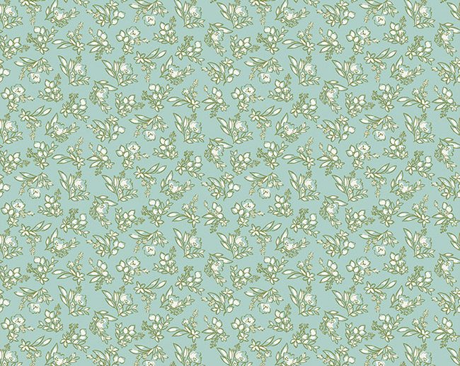Tecido Tea with Bea Posy Floral Céu | Riley Blake
