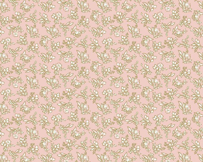 Tecido Tea with Bea Posy Floral Rosa Blush | Riley Blake