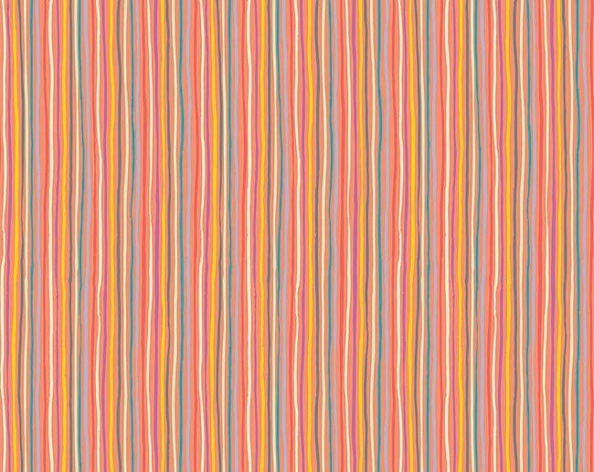 Tecido Tiny Treaters Spooky Stripe Riscas Laranja & Multicor | Riley Blake