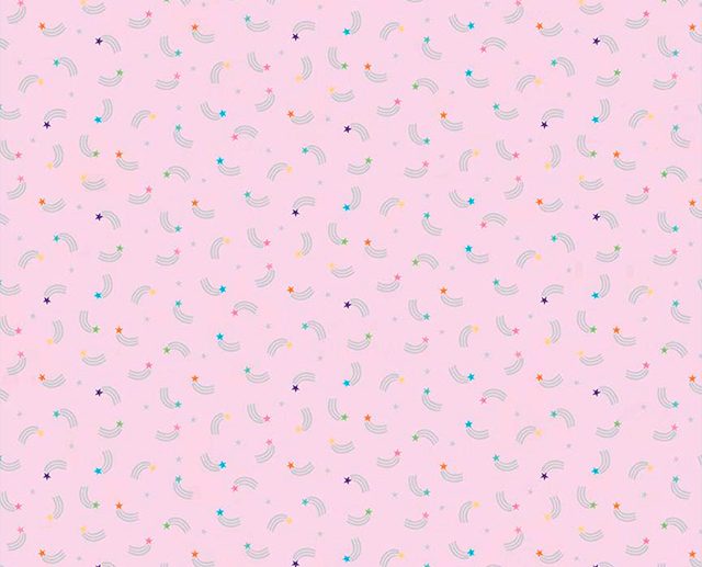 Tecido Unicorn Kingdom Shooting Stars Rosa | Riley Blake