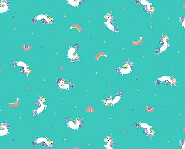 Tecido Unicorn Kingdom Toss Jade | Riley Blake