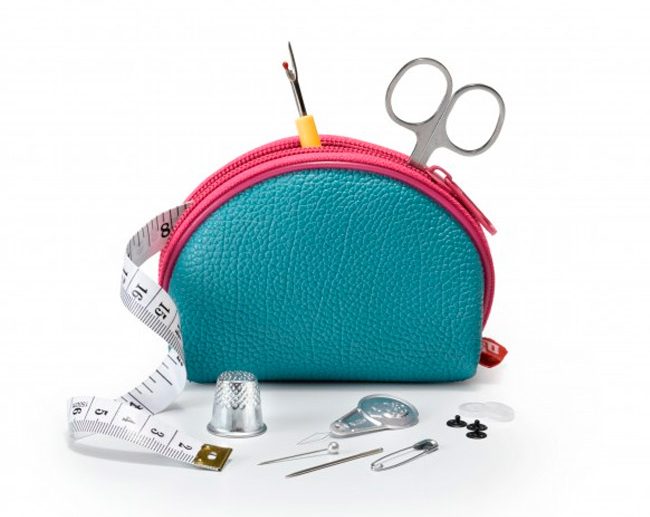 Bolsa Costura Travel Box com Acessórios Azul & Rosa | Prym