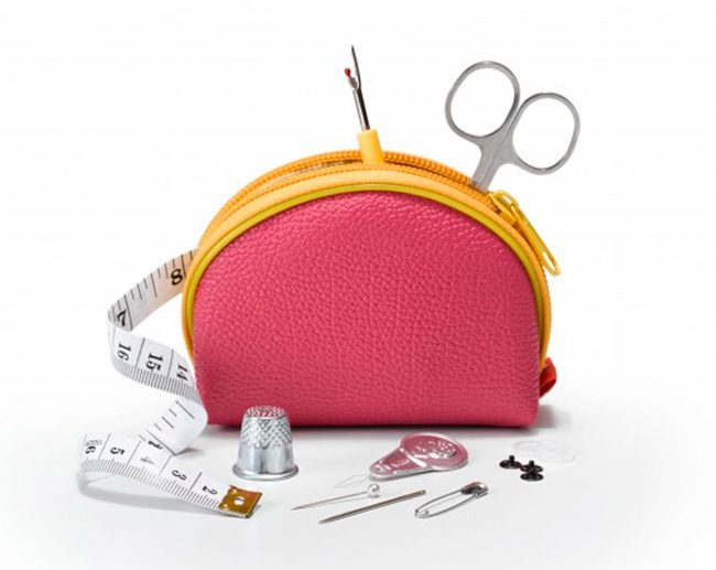 Bolsa Costura Travel Box com Acessórios Rosa & Amarelo | Prym