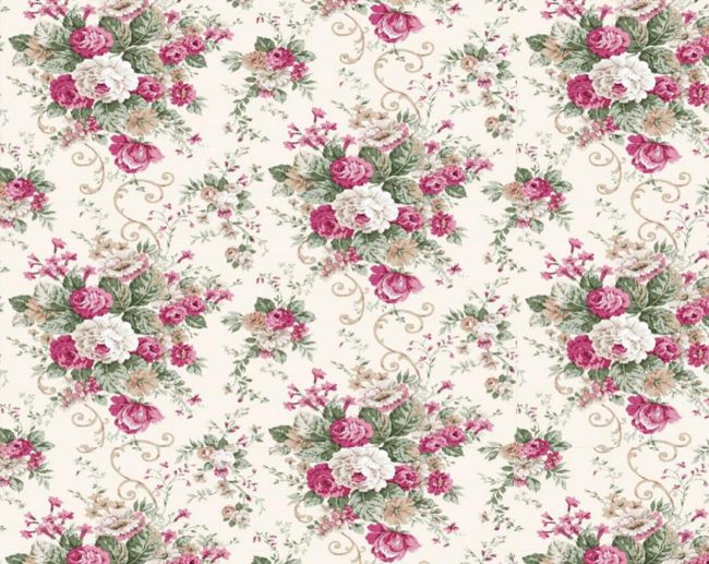 Loneta Andrea Floral Rosa