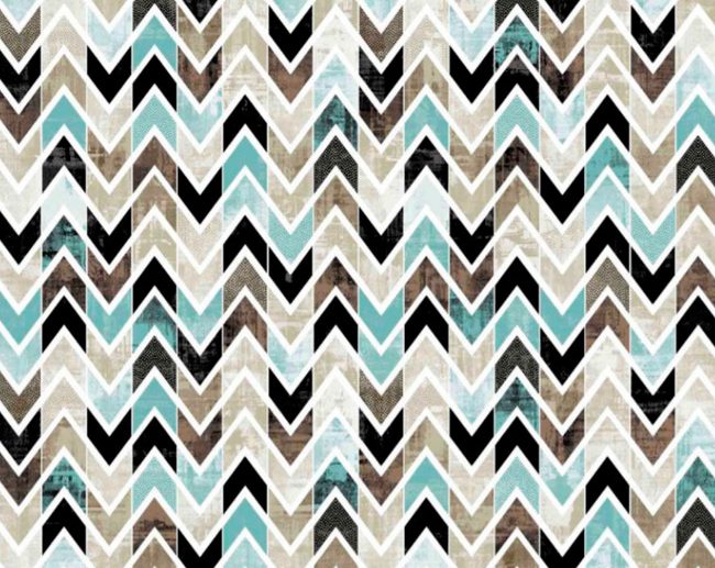 Loneta Life Chevron Azul & Multicor
