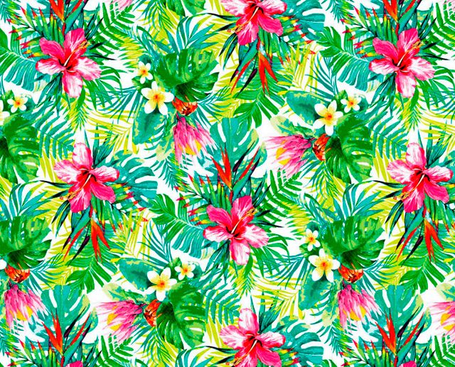 Loneta Yunga Floral & Ambiente Tropical Rosa