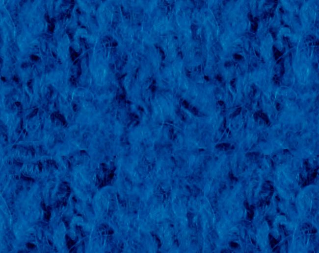 Tecido Boucle Confeção Mistura de Lã Azul