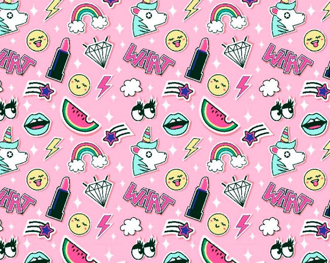 Tecido Fantasia Girly Girl Remendos Rosa