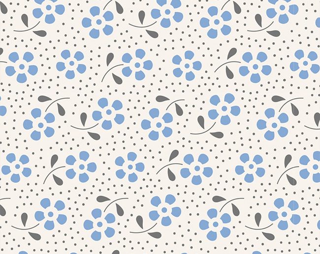 Tecido Meadow Blue Flores Azul | Tilda