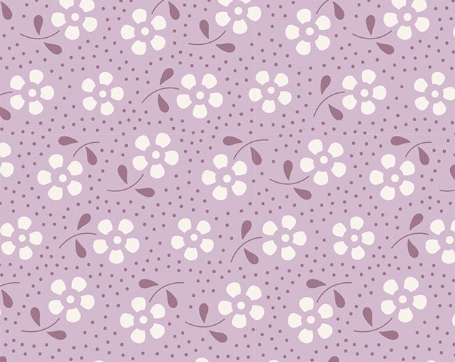 Tecido Meadow Lilac Flores Lilás | Tilda