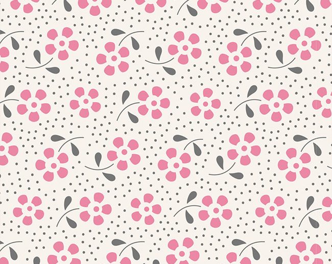 Tecido Meadow Rose Flores Branco & Rosa | Tilda