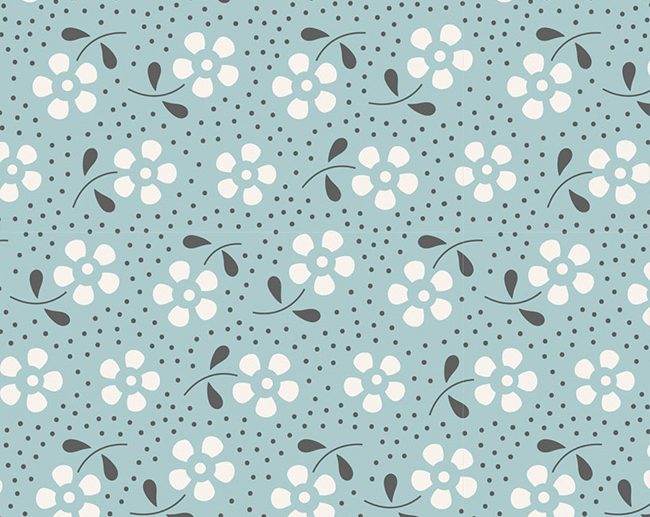 Tecido Meadow Teal Flores Jade | Tilda