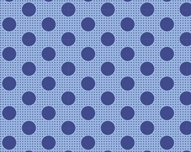 Tecido Medium Dots Denim Blue Bolas Azul Ganga | Tilda