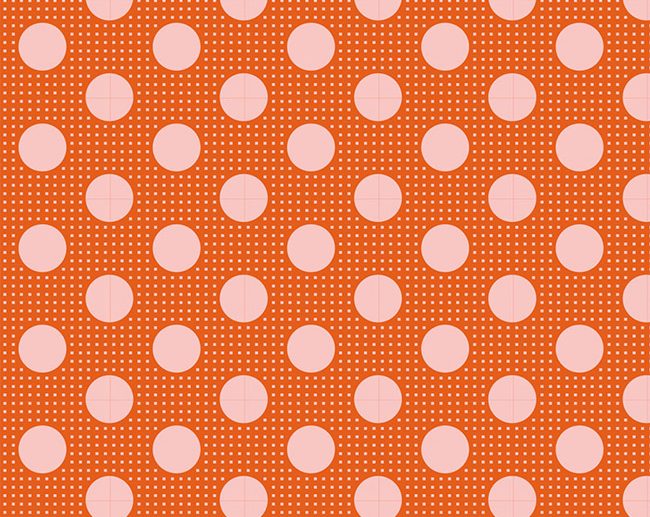 Tecido Medium Dots Ginger Bolas Laranja Gengibre | Tilda