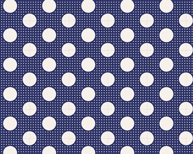 Tecido Medium Dots Nigth Blue Bolas Azul Noite | Tilda