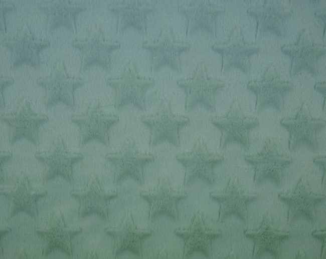 Tecido Pelinho Estrelas Menta