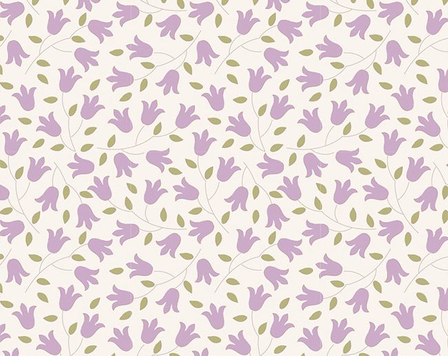 Tecido Sophie Lilac Flores Lilás | Tilda