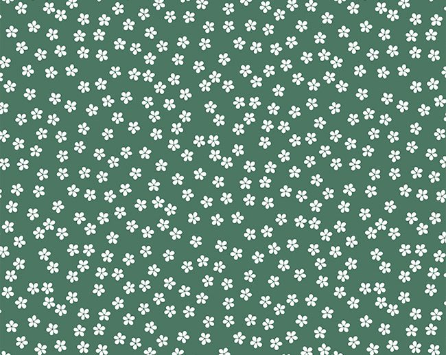 Tecido 60’s Ditsy Garden Floral Verde | Poppy