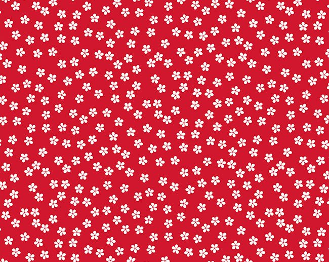 Tecido 60’s Ditsy Garden Floral Vermelho | Poppy
