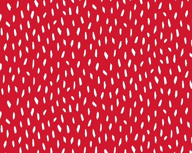 Tecido 60’s Ditsy Garden Pingos Vermelho | Poppy
