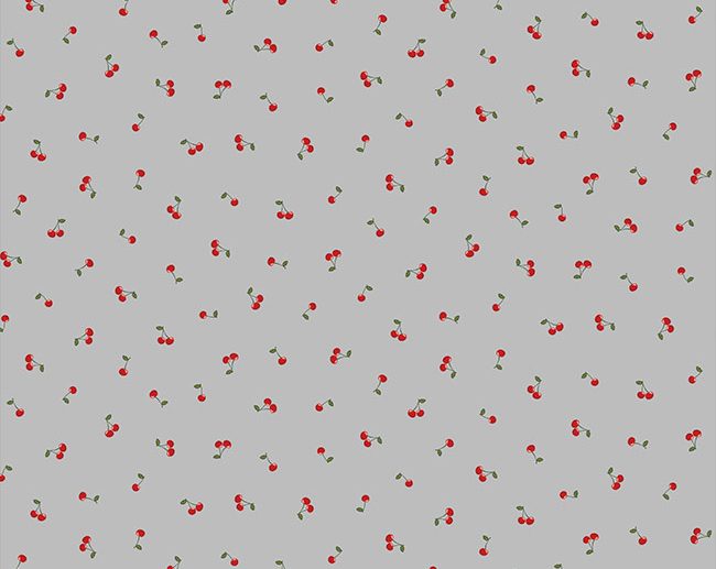 Tecido Cerejinhas Cinza | Poppy