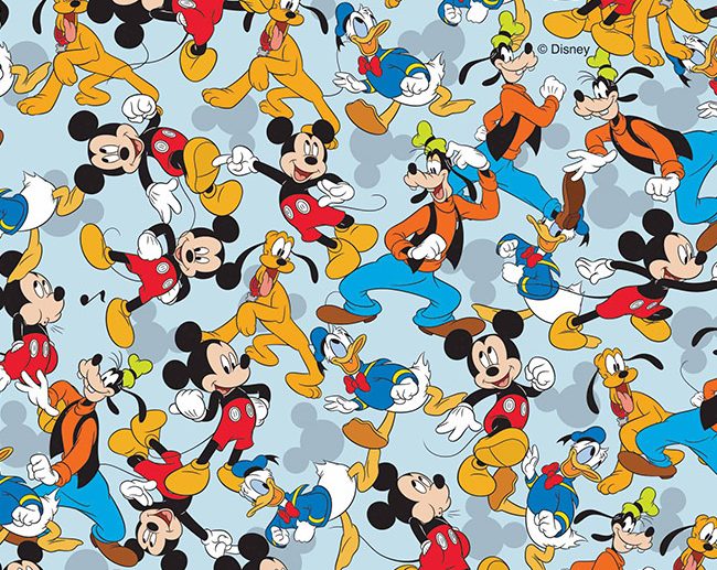 Tecido Disney Mickey & Friends Ears Azul