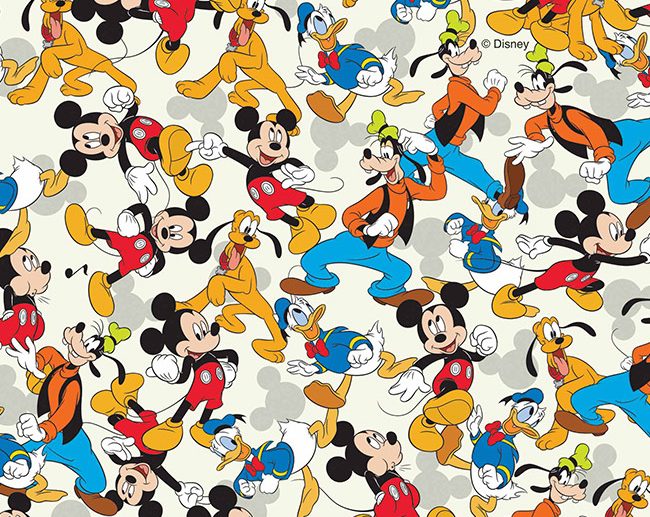 Tecido Disney Mickey & Friends Ears Branco