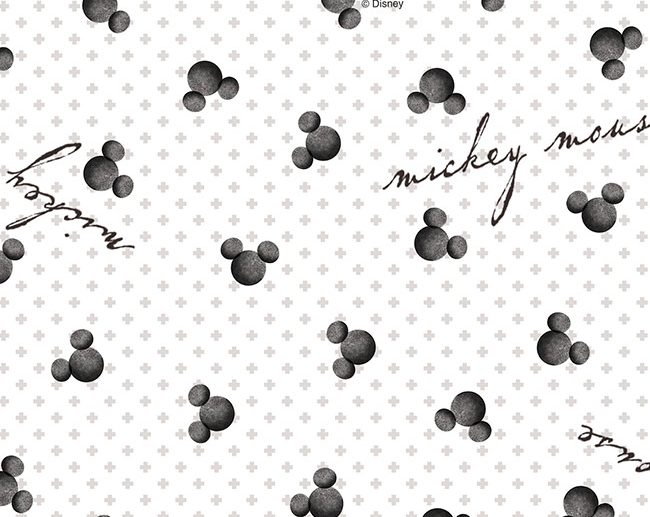 Tecido Disney Minimal Mickey Ears Branco
