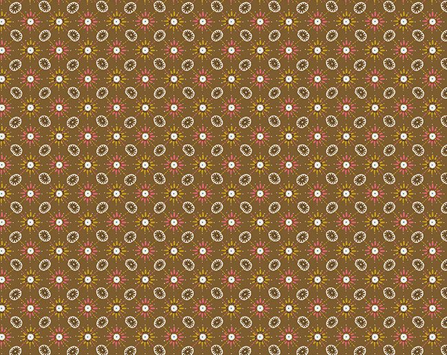Tecido Emma Sparkle Abstracto Étnico Castanho | Poppy