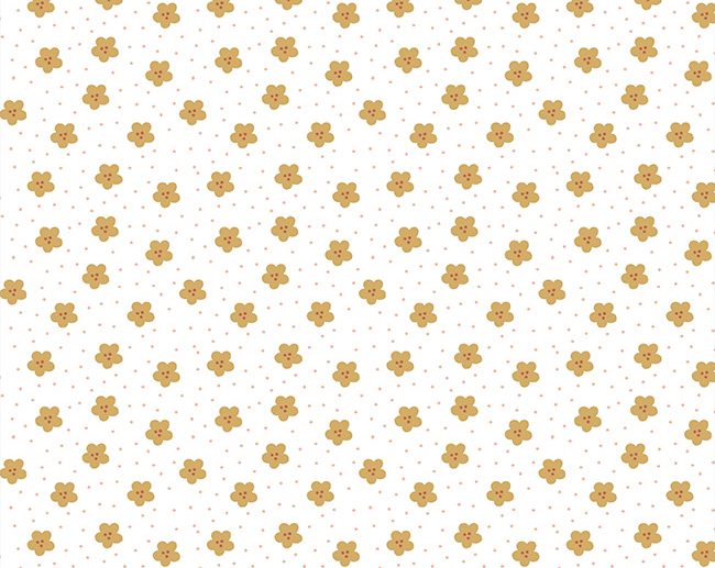 Tecido Lovely Rainbow Story Flores Branco | Poppy
