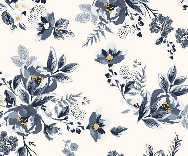 Tecido Gingham Foundry Main Floral Creme | Riley Blake