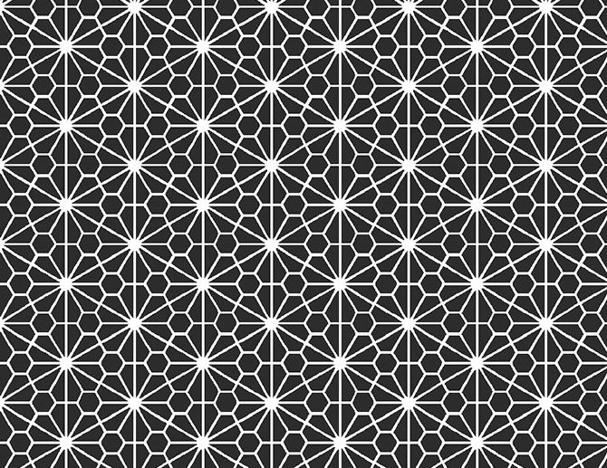 Tecido Octo Geométrico Preto