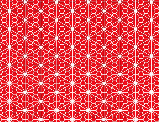 Tecido Octo Geométrico Vermelho