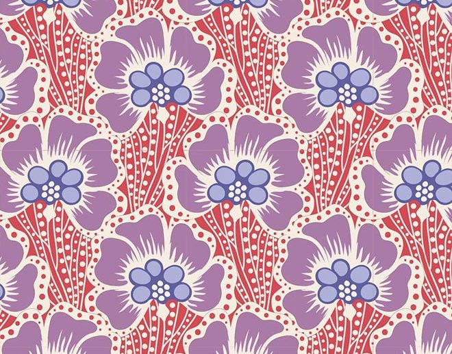 Tecido Ocean Flower Coral | Tilda