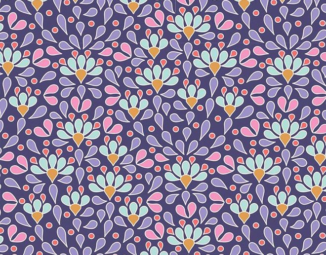 Tecido Sea Anemone Blue Azul | Tilda