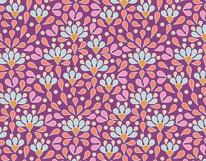 Tecido Sea Anemone Lilac Lilás | Tilda