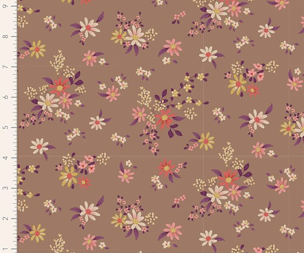 Tecido Daisyfield Taupe Toupeira | Tilda