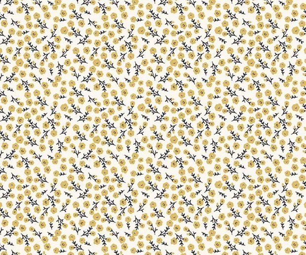 Tecido Gingham Foundry Florido Creme | Riley Blake