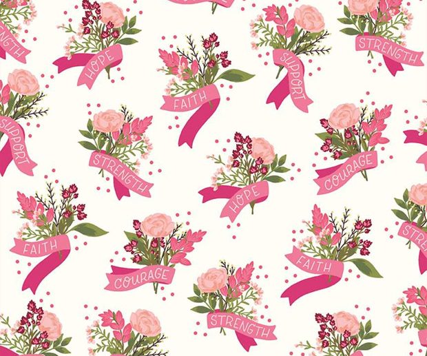Tecido Hope in Bloom Main Bouquet Flores Branco | Riley Blake