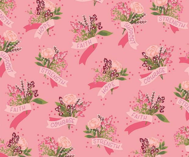 Tecido Hope in Bloom Main Bouquet Flores Rosa | Riley Blake