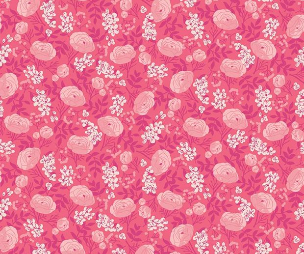 Tecido Hope in Bloom Petals of Courage Floral Rosa | Riley Blake