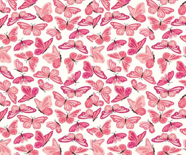 Tecido Hope in Bloom Wings of Hope Borboletas Branco | Riley Blake