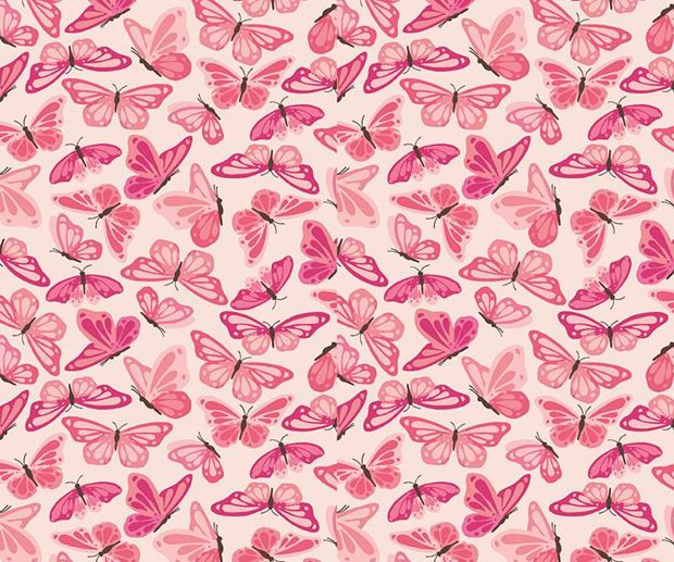 Tecido Hope in Bloom Wings of Hope Borboletas Rosa Blush | Riley Blake